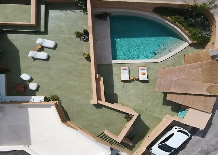 Luxury Santorini Potamos Luxury House 2 Bedrooms Villa *